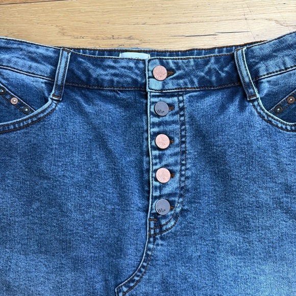 Wash Lab Jean Raw Hem Maxi Split Skirt. Size 31 - Picture 3 of 8